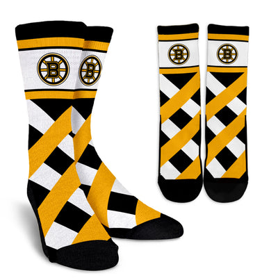 Sports Highly Dynamic Beautiful Boston Bruins Crew Socks