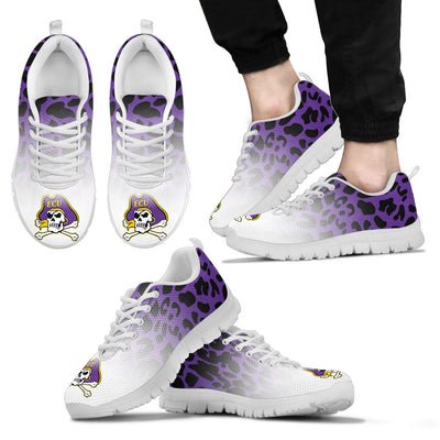 Leopard Pattern Awesome East Carolina Pirates Sneakers