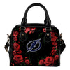 Valentine Rose With Thorns Tampa Bay Lightning Shoulder Handbags