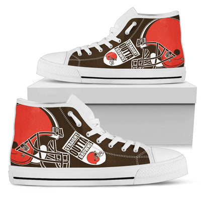 Straight Outta Cleveland Browns High Top Shoes