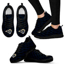 Marvelous Striped Stunning Logo Los Angeles Rams Sneakers