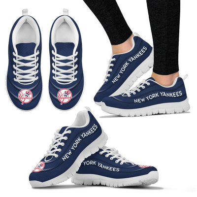 Wave Red Floating Pattern New York Yankees Sneakers