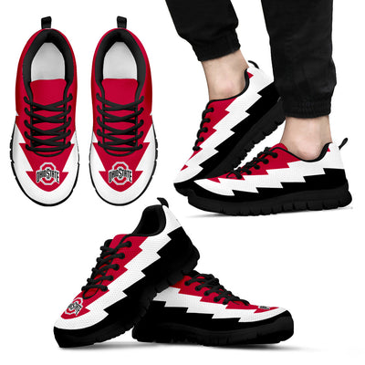 Funny Style Ohio State Buckeyes Sneakers Jagged Saws Creative Draw