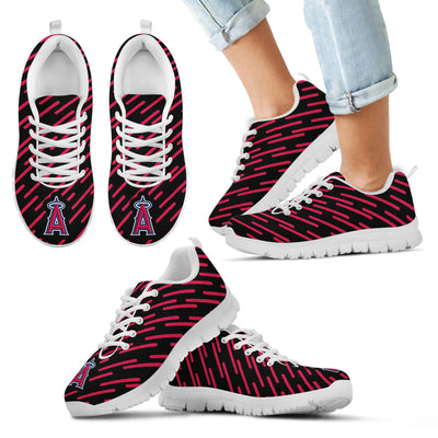 Marvelous Striped Stunning Logo Los Angeles Angels Sneakers