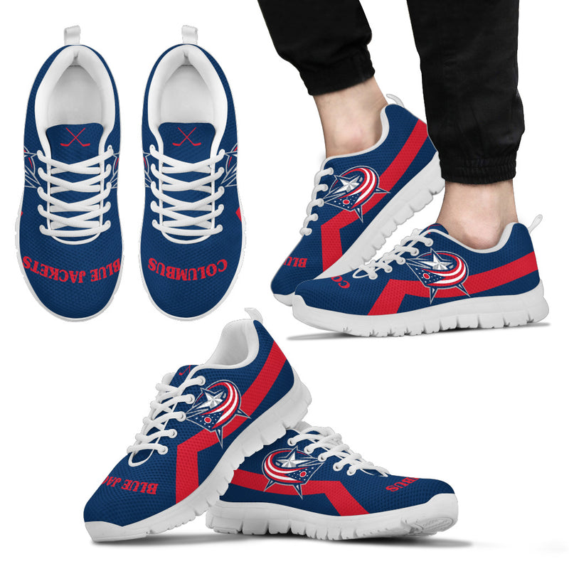 Columbus Blue Jackets Line Logo Sneakers