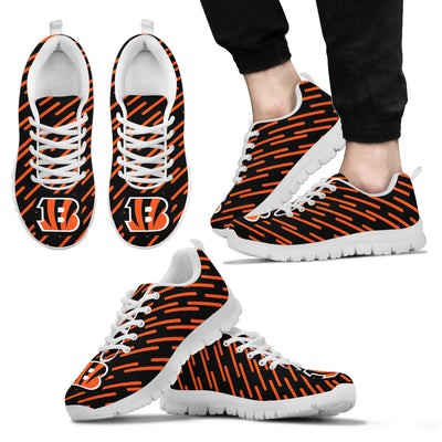 Marvelous Striped Stunning Logo Cincinnati Bengals Sneakers