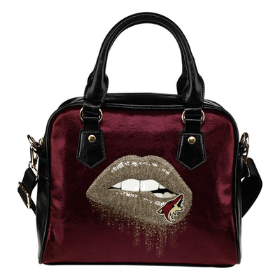 Beautiful Lips Elegant Logo Arizona Coyotes Shoulder Handbags