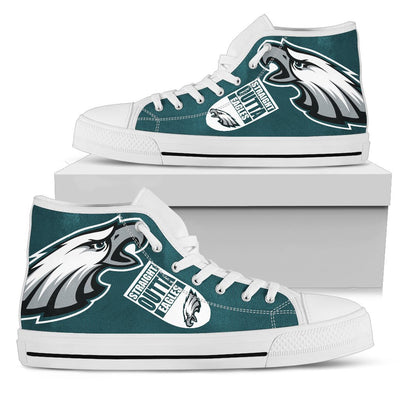 Straight Outta Philadelphia Eagles High Top Shoes