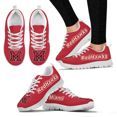 Magnificent Miami RedHawks Amazing Logo Sneakers