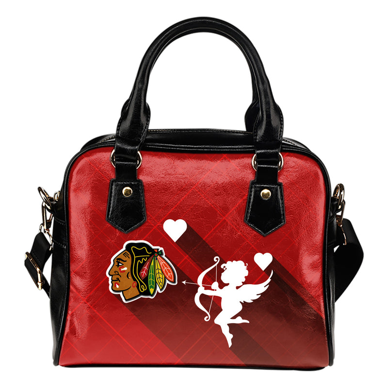 Superior Cupid Love Delightful Chicago Blackhawks Shoulder Handbags