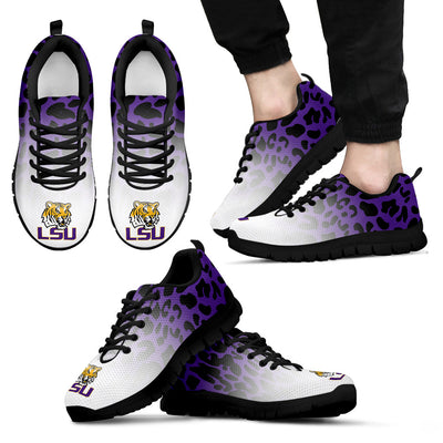 Leopard Pattern Awesome LSU Tigers Sneakers