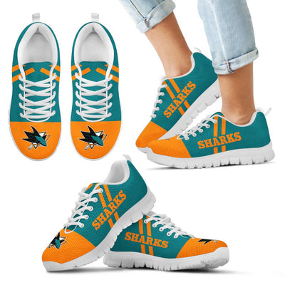 Line Stripe Logo Bottom San Jose Sharks Sneakers