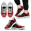 Tribal Flames Pattern Calgary Flames Sneakers