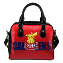 Pokemon Sit On Text Montreal Canadiens Shoulder Handbags