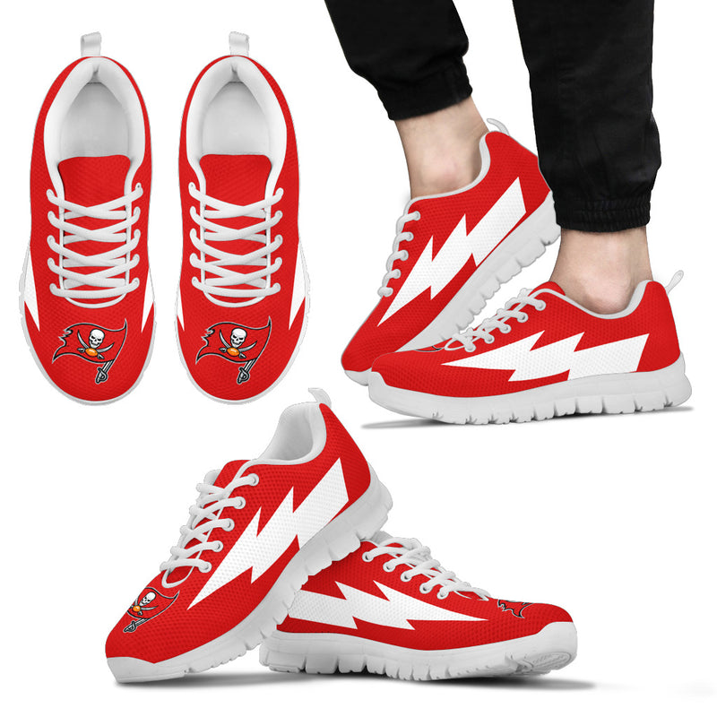 Awesome  Tampa Bay Buccaneers Sneakers Thunder Lightning Amazing Logo
