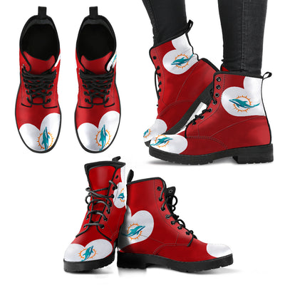 Enormous Lovely Hearts With Miami Dolphins Boots