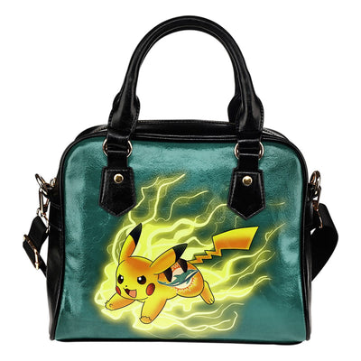 Pikachu Angry Moment Miami Dolphins Shoulder Handbags