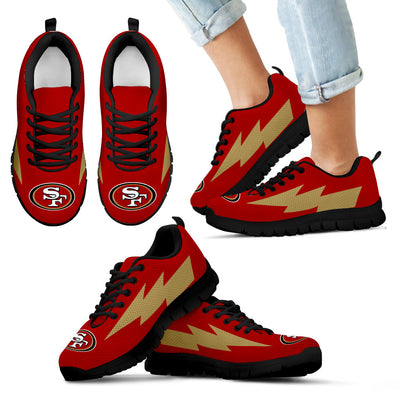 Colorful San Francisco 49ers Sneakers Thunder Lightning Amazing Logo