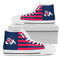 American Flag Fresno State Bulldogs High Top Shoes
