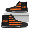 American Flag Oklahoma State Cowboys High Top Shoes