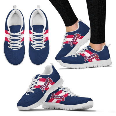 Three Colors Vertical Atlanta Braves Sneakers