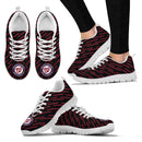 Marvelous Striped Stunning Logo Washington Nationals Sneakers
