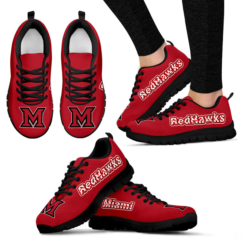 Magnificent Miami RedHawks Amazing Logo Sneakers