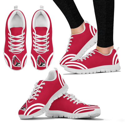 Lovely Curves Stunning Logo Icon Ball State Cardinals Sneakers