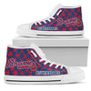 Puzzle Logo With Atlanta Braves High Top Shoes