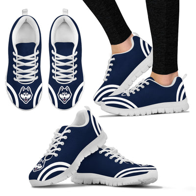 Lovely Curves Stunning Logo Icon Connecticut Huskies Sneakers