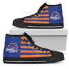 American Flag Boise State Broncos High Top Shoes