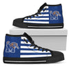 American Flag Memphis Tigers High Top Shoes