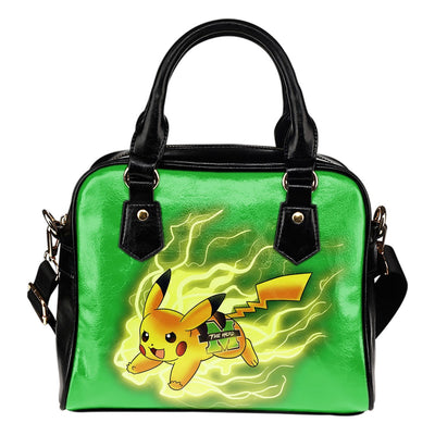 Pikachu Angry Moment Marshall Thundering Herd Shoulder Handbags