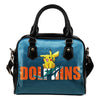 Pokemon Sit On Text Miami Dolphins Shoulder Handbags