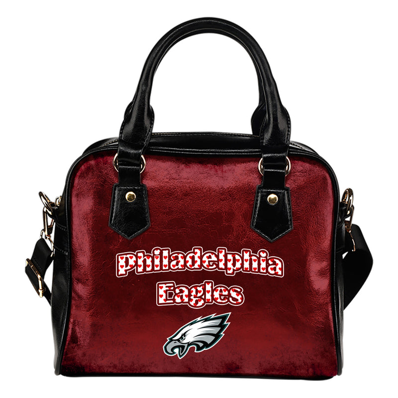 Love Icon Mix Philadelphia Eagles Logo Meaningful Shoulder Handbags