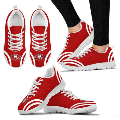 Lovely Curves Stunning Logo Icon San Francisco 49ers Sneakers