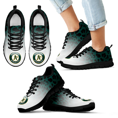 Leopard Pattern Awesome Oakland Athletics Sneakers