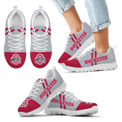 Line Stripe Logo Bottom Ohio State Buckeyes Sneakers