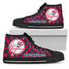 Puzzle Logo With New York Yankees High Top Shoes