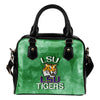 Full Beautiful Lucky Leaf LSU Tigers Shoulder Handbags