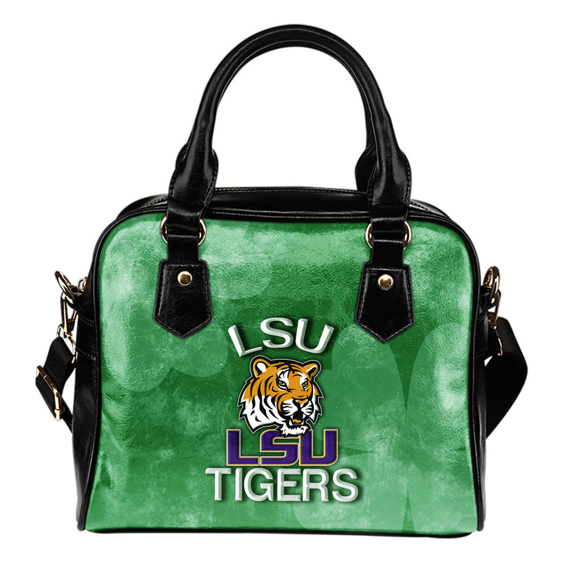Full Beautiful Lucky Leaf LSU Tigers Shoulder Handbags