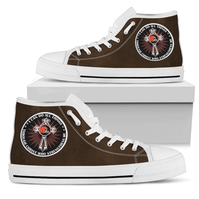 I Can Do All Things Through Christ Who Strengthens Me Cleveland Browns High Top Shoes