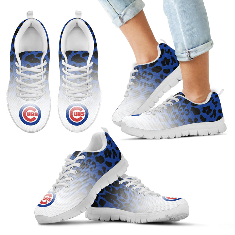 Leopard Pattern Awesome Chicago Cubs Sneakers