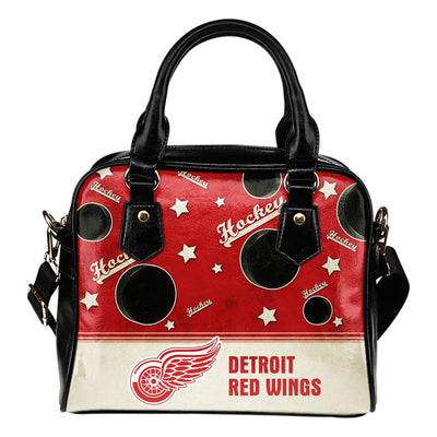 Personalized American Hockey Awesome Detroit Red Wings Shoulder Handbag