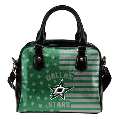 Unique Twinkle Star With Line Dallas Stars Shoulder Handbags