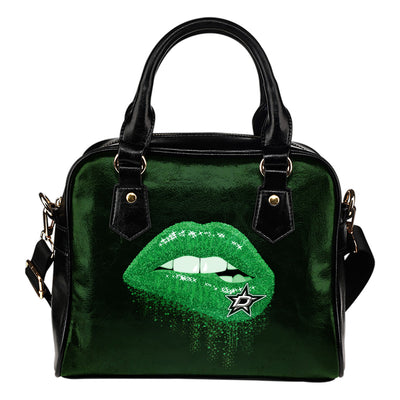 Beautiful Lips Elegant Logo Dallas Stars Shoulder Handbags