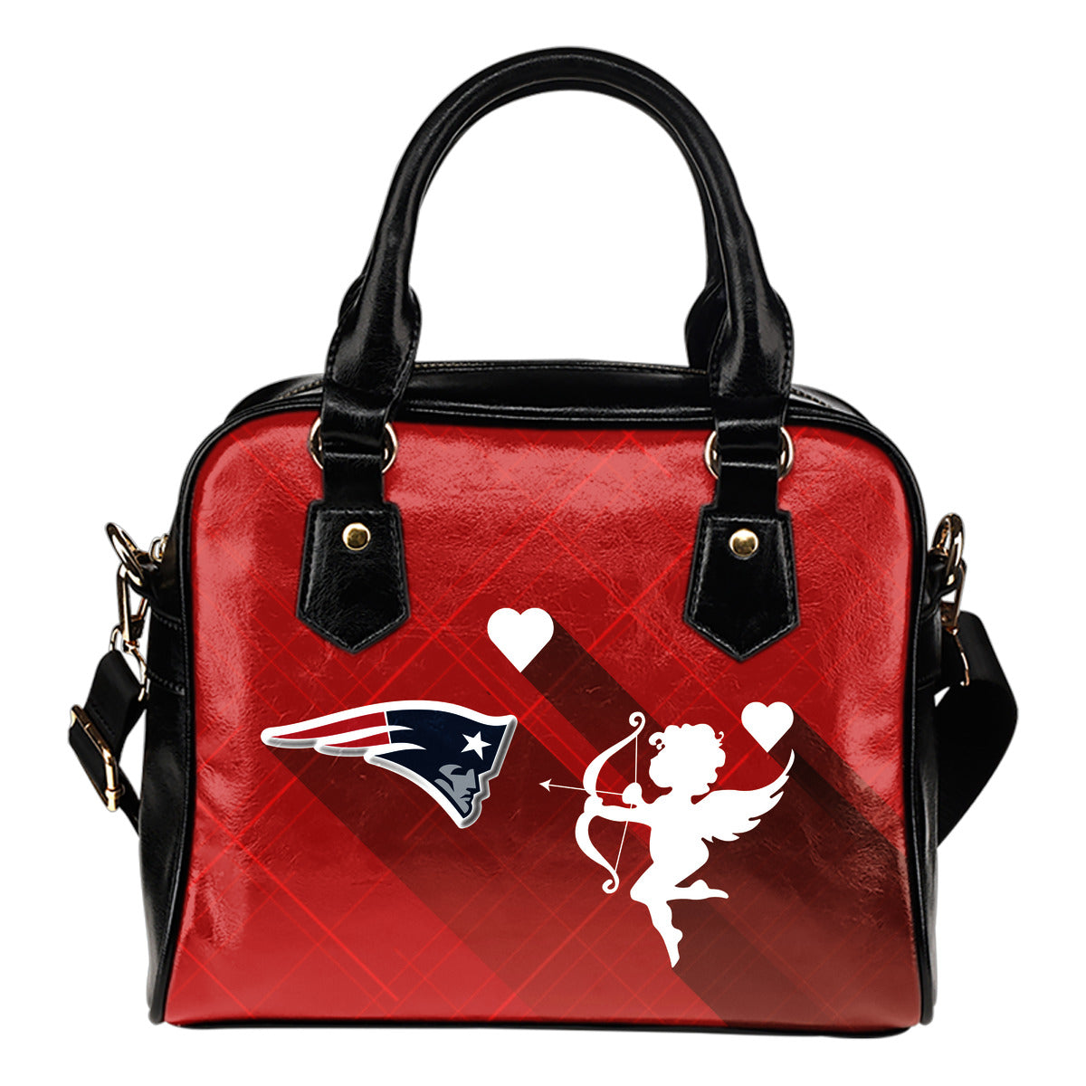 Superior Cupid Love Delightful New England Patriots Shoulder Handbags