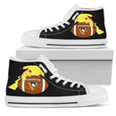 Pikachu Laying On Ball Pittsburgh Penguins High Top Shoes