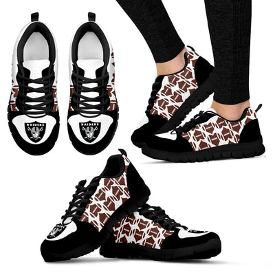 Great Football Love Frame Oakland Raiders Sneakers