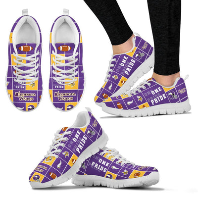 Colorful Pride Flag Minnesota Vikings Sneakers